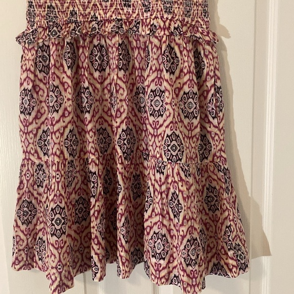 NWT Elan | Ikat Print Ruffle Sleeve Dress 100% Cotton | Lavender |  Small - Picture 4 of 7